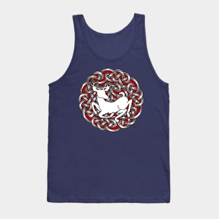 The White Hart Stag Celtic Heraldic shield Tank Top